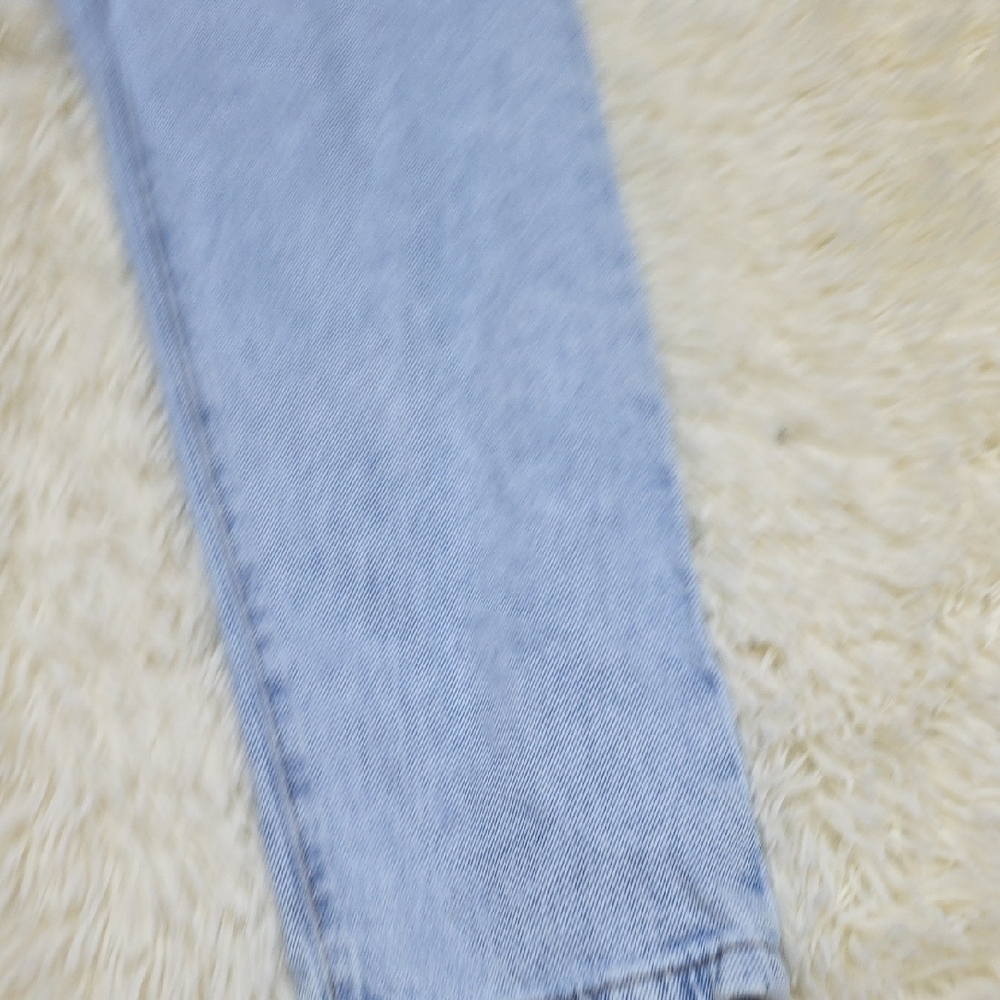 Zara Light Blue Straight Leg Jeans - Picture 4 of 9